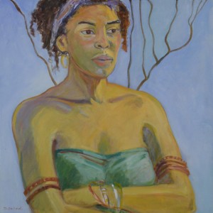 Maiden  18"x18"  Oil On Canvas