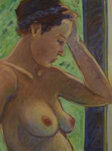 Woman At The Door  12"x16"  Oil 